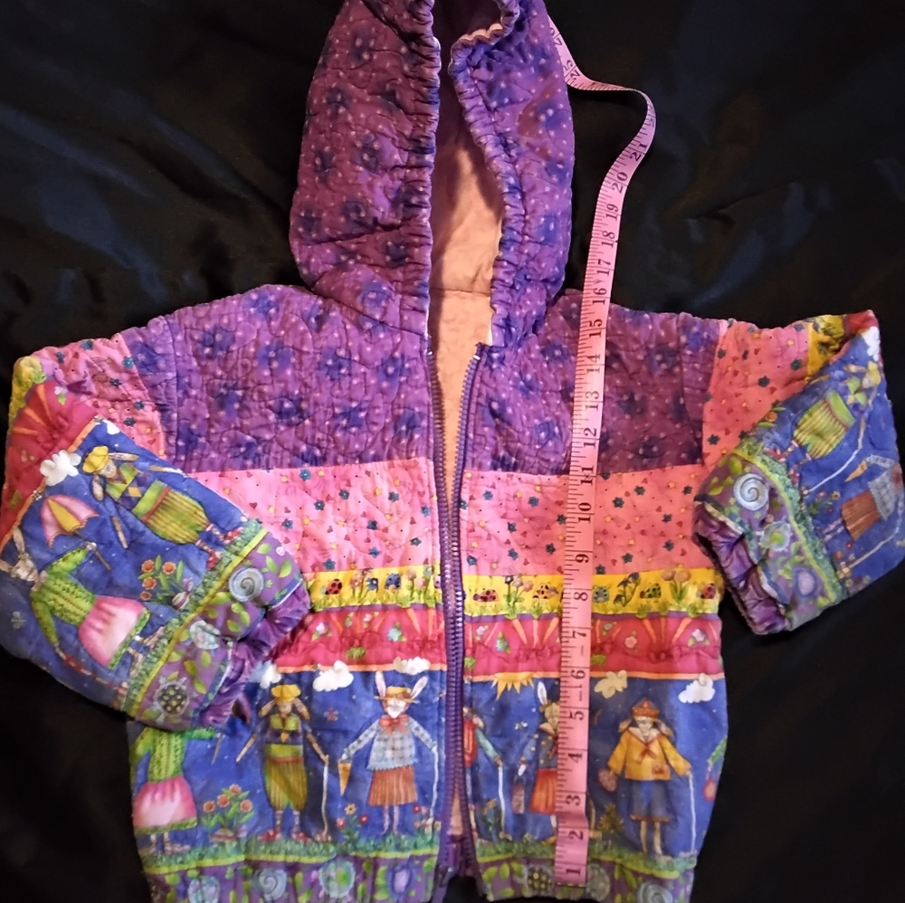 Multi colored Toddler girl winter coat. 4T